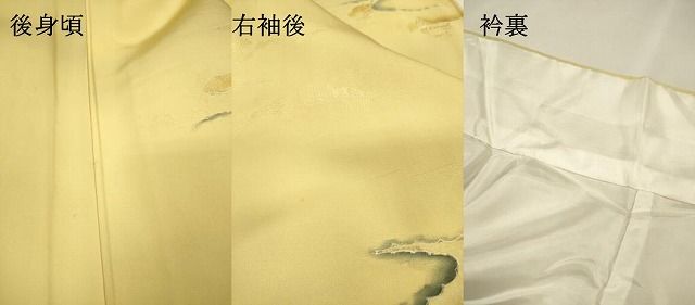 平和屋着物▼上質な小紋　地紋起こし　風景文　暈し染　正絹　逸品　DABL2249fe