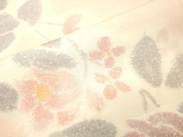 平和屋着物●上質な小紋　地紋起こし　草花文　暈し染　正絹　逸品　DABL2361fe