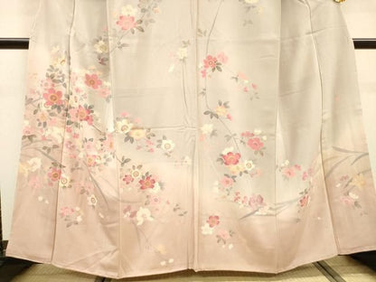 平和屋着物●中国三大刺繍　相良刺繍　訪問着　作家物　枝桜　暈し染　金糸　正絹　逸品　DABL2603fe