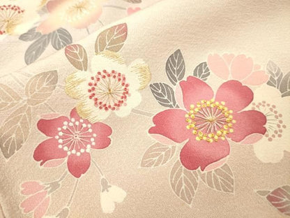 平和屋着物●中国三大刺繍　相良刺繍　訪問着　作家物　枝桜　暈し染　金糸　正絹　逸品　DABL2603fe