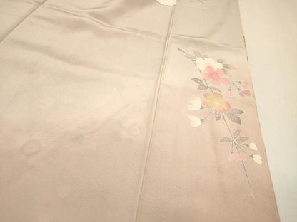 平和屋着物●中国三大刺繍　相良刺繍　訪問着　作家物　枝桜　暈し染　金糸　正絹　逸品　DABL2603fe