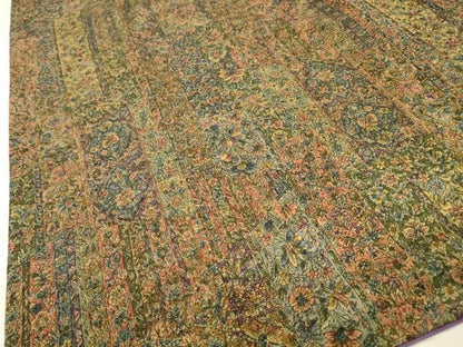 平和屋着物●上質な小紋　更紗花間道　金通し地　やまと誂製　正絹　逸品　DABL2617fe