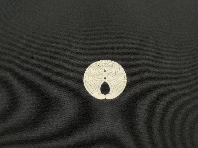 平和屋着物■豪華黒留袖　駒刺繍　飛鶴花鼓文　横笛　金彩　正絹　逸品　DABL3015qa