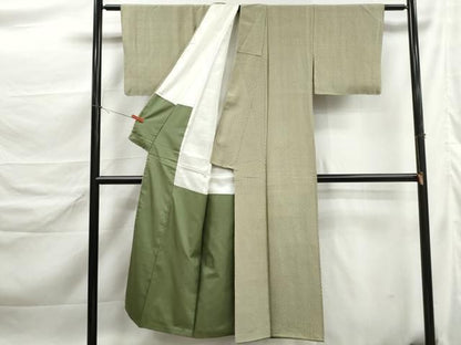 平和屋着物■上質な小紋　紬地　立涌文　正絹　逸品　DABL3019qa