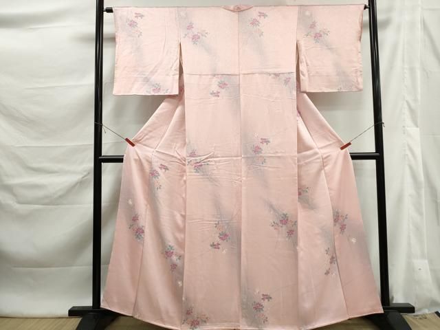 平和屋着物■上質な小紋　草花文　暈し染め　正絹　逸品　DABL3041qa