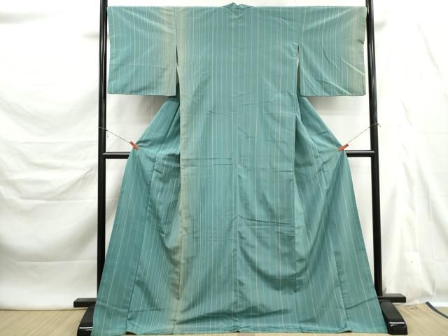 平和屋着物■訪問着　紬地　間道　暈し染め　ロング丈　正絹　逸品　DABL3045qa