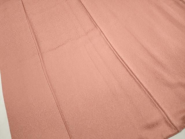 平和屋着物■上質な色無地　紋意匠　ときがら茶色　正絹　逸品　DABL3048qa