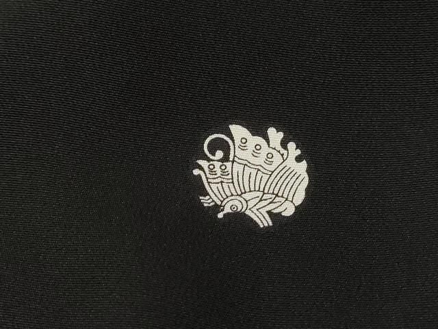 平和屋着物■豪華黒留袖　駒刺繍　幔幕菊松文　金彩　正絹　逸品　DABL3115qa