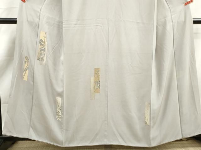 平和屋着物■訪問着　寿光織　短冊御所車文　金糸　正絹　逸品　DABL3128qa