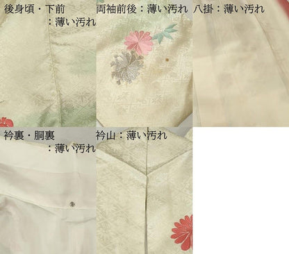 平和屋着物■豪華振袖　総刺繍　枝花文　菊　暈し染め　金銀糸　正絹　逸品　DABL3142qa