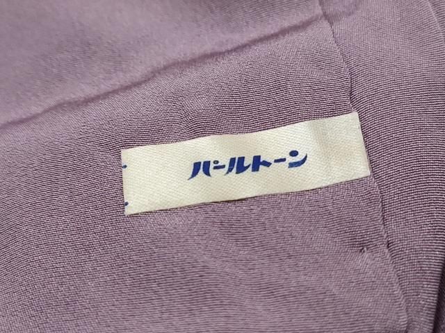 平和屋着物■上質な色無地　紅藤色　鬼しぼ縮緬　正絹　逸品　DABL3151qa