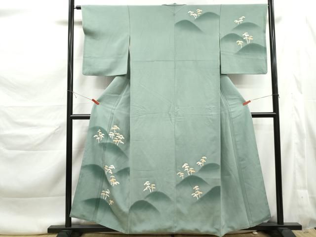 平和屋着物■訪問着　駒刺繍　重ね山樹林文　暈し染め　金彩　正絹　逸品　DABL3173qa