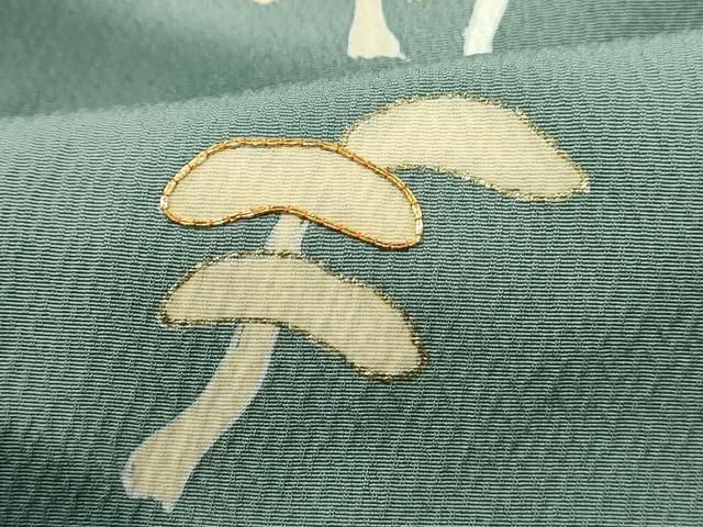 平和屋着物■訪問着　駒刺繍　重ね山樹林文　暈し染め　金彩　正絹　逸品　DABL3173qa