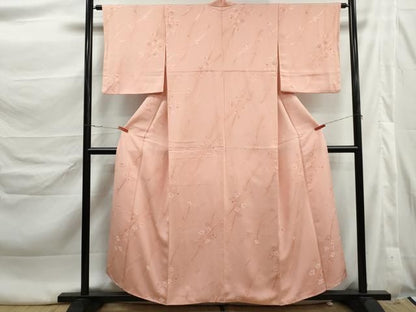 平和屋着物■上質な小紋　地紋起こし　枝花文　正絹　逸品　DABL3179qa