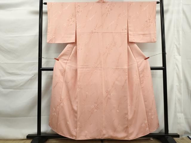 平和屋着物■上質な小紋　地紋起こし　枝花文　正絹　逸品　DABL3179qa