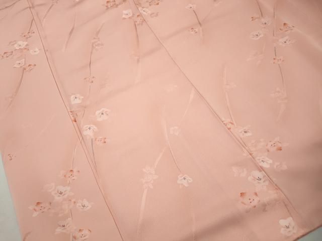 平和屋着物■上質な小紋　地紋起こし　枝花文　正絹　逸品　DABL3179qa