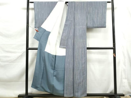 平和屋着物■上質な小紋　間道　正絹　逸品　DABL3182qa