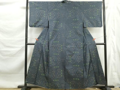 平和屋着物■本場大島紬　舞花文　正絹　逸品　未使用　DABL3189qa
