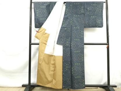平和屋着物■本場大島紬　舞花文　正絹　逸品　未使用　DABL3189qa