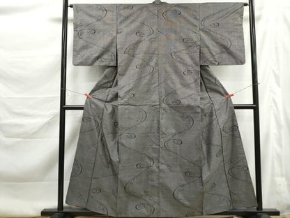 平和屋着物■本場大島紬　9マルキ　唐草文　正絹　逸品　DABL3191qa