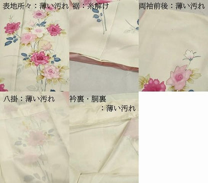 平和屋着物■訪問着　草花文　金彩　正絹　逸品　DABL3196qa