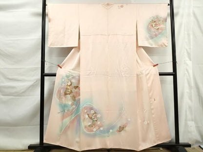 平和屋着物■訪問着　作家物　花蝶文　暈し染め　金彩　正絹　逸品　DABL3197qa