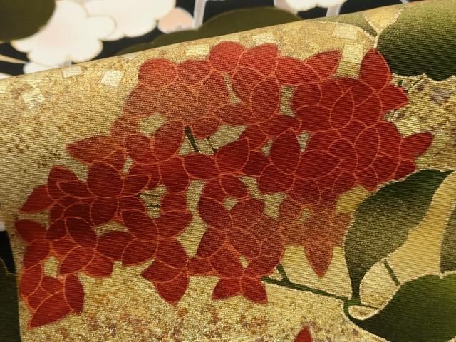 平和屋着物■豪華黒留袖　仮絵羽　刺繍　色紙花松文　金彩　正絹　逸品　未使用　DABL3199qa
