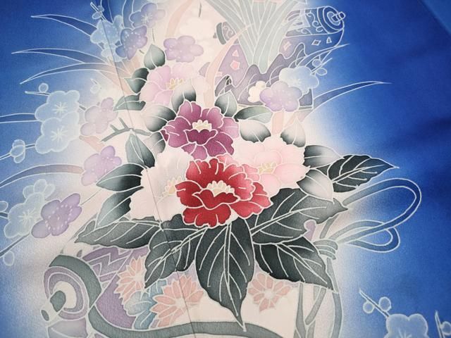 平和屋着物■訪問着　絵巻花文　暈し染め　正絹　逸品　DABL3205qa