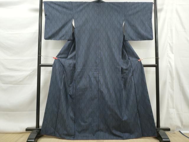 平和屋着物■本場大島紬　7マルキ　幾何学文　正絹　逸品　DABL3210qa