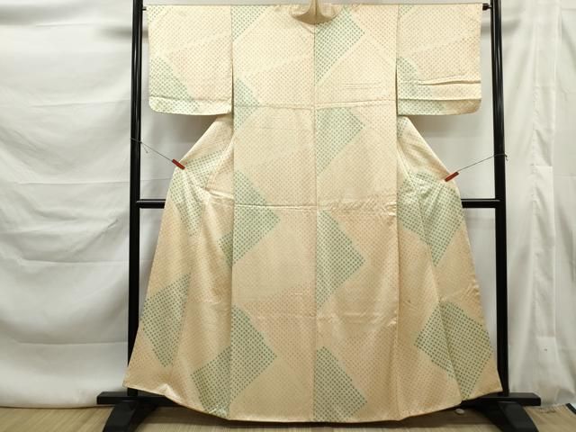 平和屋着物■上質な小紋　総絞り　鹿の子文　正絹　逸品　DABL3212qa