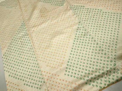 平和屋着物■上質な小紋　総絞り　鹿の子文　正絹　逸品　DABL3212qa