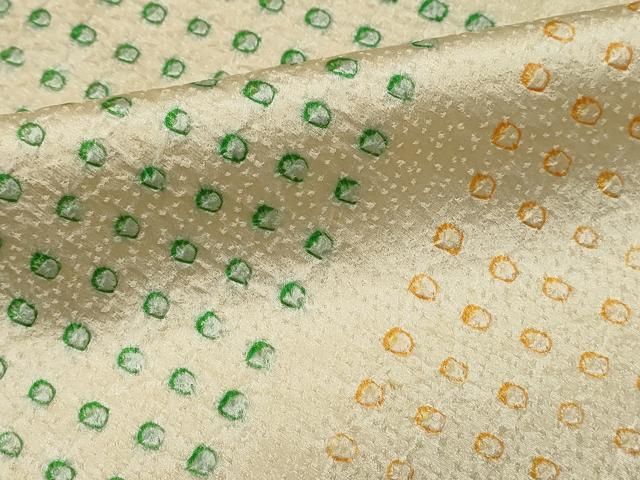 平和屋着物■上質な小紋　総絞り　鹿の子文　正絹　逸品　DABL3212qa