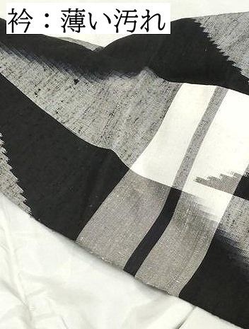 平和屋着物■上質な紬　幾何学文　正絹　逸品　DABL3213qa