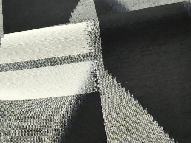 平和屋着物■上質な紬　幾何学文　正絹　逸品　DABL3213qa