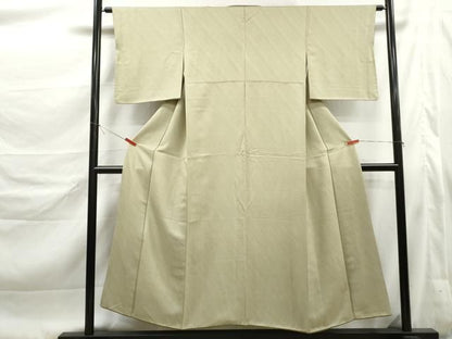 平和屋着物■上質な小紋　斜縞文　正絹　逸品　DABL3214qa