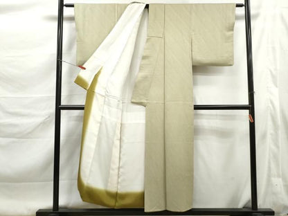 平和屋着物■上質な小紋　斜縞文　正絹　逸品　DABL3214qa