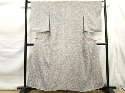 平和屋着物■上質な小紋　草花文　正絹　逸品　DABL3218qa