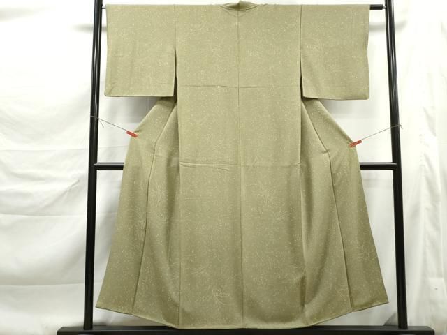 平和屋着物■上質な小紋　霞枝葉文　正絹　逸品　DABL3220qa