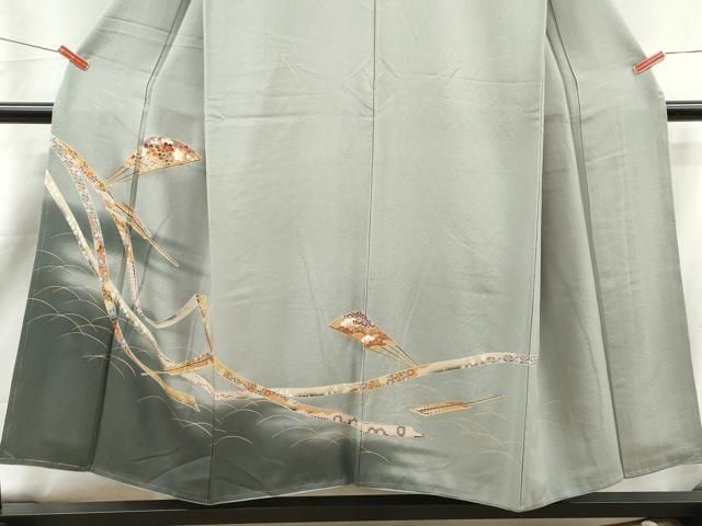 平和屋着物■豪華色留袖　扇面花文　鬘帯　暈し染め　金彩　正絹　逸品　未使用　DABL3229qa