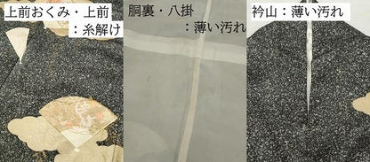 平和屋着物■訪問着　駒刺繍　雲取り扇面花文　金彩　正絹　逸品　DABL3230qa