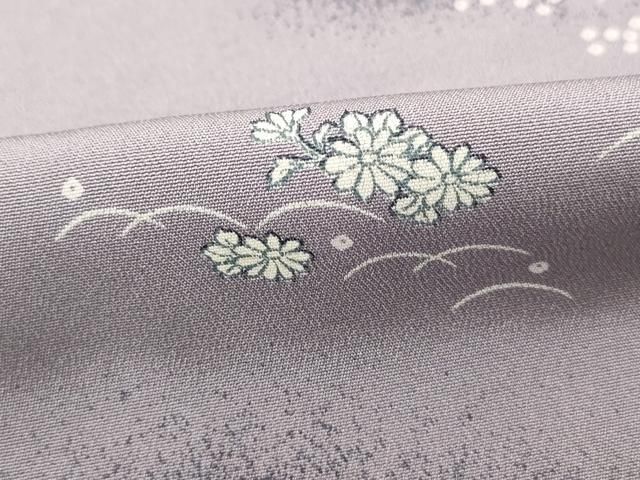 平和屋着物■上質な小紋　霞草花文　正絹　逸品　未使用　DABL3231qa