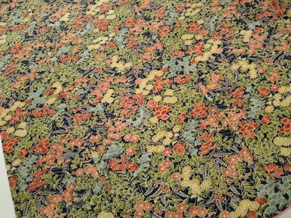 平和屋着物■上質な小紋　草花文　正絹　逸品　DABL3233qa