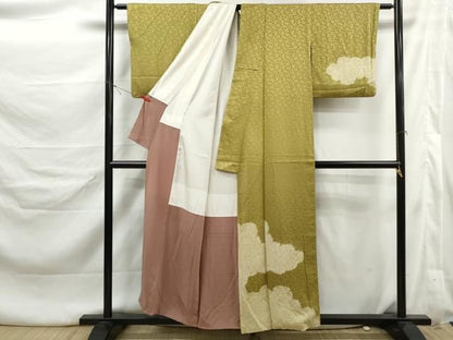 平和屋着物■訪問着　総絞り　楓地紋　鹿の子　正絹　逸品　DABL3237qa