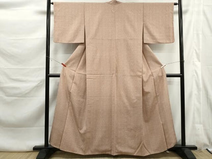 平和屋着物■上質な小紋　変わり格子　正絹　逸品　DABL3242qa