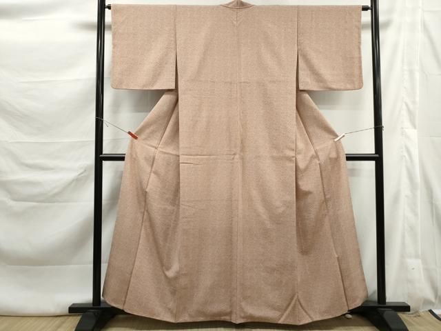 平和屋着物■上質な小紋　変わり格子　正絹　逸品　DABL3242qa