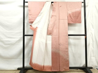 平和屋着物■訪問着　刺繍　舞花文　暈し染め　金彩　正絹　逸品　DABL3252qa