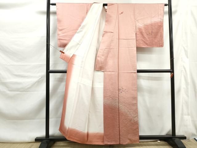 平和屋着物■訪問着　刺繍　舞花文　暈し染め　金彩　正絹　逸品　DABL3252qa