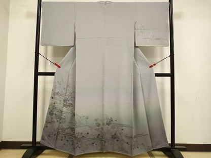 平和屋着物●中国三大刺繍　スワトウ刺繍　汕頭刺繍　相良刺繍　総刺繍　訪問着　枝花文　暈し染め　正絹　逸品　未使用　DABL3523du