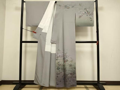平和屋着物●中国三大刺繍　スワトウ刺繍　汕頭刺繍　相良刺繍　総刺繍　訪問着　枝花文　暈し染め　正絹　逸品　未使用　DABL3523du