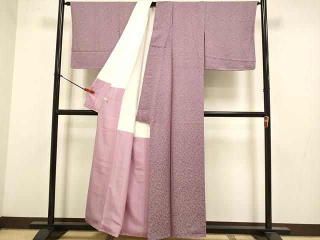 平和屋着物●江戸小紋　作家物　雪輪重ね文　正絹　逸品　DABL3526du